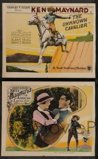 7w721 UNKNOWN CAVALIER 8 LCs '26 western cowboy Ken Maynard & pretty Kathleen Collins!
