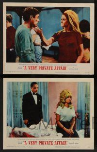 7w891 VERY PRIVATE AFFAIR 5 LCs '62 Louis Malle's Vie Privee, Brigitte Bardot & Mastroianni!