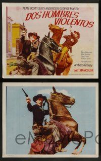 7w735 VIOLENT TWO 8 LCs '69 great cowboy images of the Primo Zeglio spaghetti western!