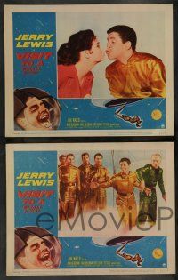 7w736 VISIT TO A SMALL PLANET 8 LCs '60 wacky alien Jerry Lewis, Joan Blackman, sci-fi comedy!