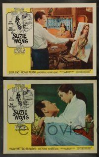 7w782 WORLD OF SUZIE WONG 8 LCs '60 great images of William Holden & sexy Nancy Kwan, Sylvia Syms!