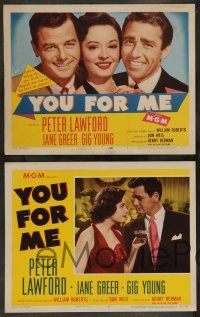 7w792 YOU FOR ME 8 LCs '52 should pretty Jane Greer marry Peter Lawford or Gig Young, money or love