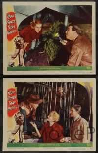 7w921 YOU GOTTA STAY HAPPY 4 LCs '48 Jimmy Stewart, Joan Fontaine and chimp!