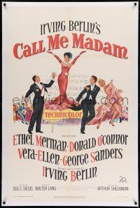 7x066 CALL ME MADAM linen 1sh '53 Ethel Merman, Donald O'Connor & Vera-Ellen, Irving Berlin songs!