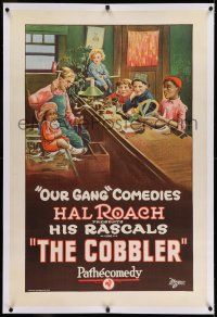 7x088 COBBLER linen 1sh '23 great stone litho of Farina, Sunshine Sammy & other Our Gang kids!