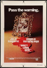 7x115 DON'T LOOK NOW linen 1sh '74 Julie Christie, Donald Sutherland, directed by Nicolas Roeg!