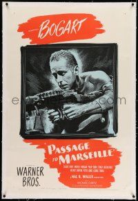 7x292 PASSAGE TO MARSEILLE linen 1sh '44 Humphrey Bogart escapes Devil's Island to fight Nazis!
