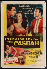 7x302 PRISONERS OF THE CASBAH linen 1sh '53 dazzling, desirable & deadly sexy Gloria Grahame!