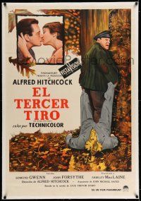 7y248 TROUBLE WITH HARRY linen Argentinean '55 Alfred Hitchcock, Edmund Gwenn, Forsythe & MacLaine!