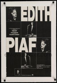 7y112 EDITH PIAF linen French 15x24 '60s great photos of the famous singer at microphone by Leloir!