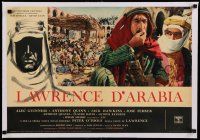 7y231 LAWRENCE OF ARABIA linen Italian photobusta '63 David Lean, c/u of Peter O'Toole & Quinn!