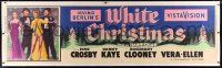 7y034 WHITE CHRISTMAS linen paper banner '54 Bing Crosby, Danny Kaye, Clooney, Vera-Ellen, rare!