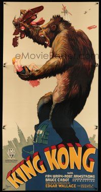 7z011 KING KONG S2 recreation 3sh 1997 classic art of the fierce ape on Empire State Building!