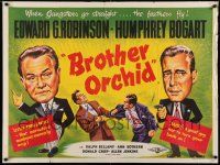 7z172 BROTHER ORCHID British quad R50s cool different art of Edward G. Robinson & Humphrey Bogart!