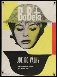 7z242 BABETTE GOES TO WAR Czech 23x31 '63 Brigitte Bardot, Babette s'en va-t-en guerre, Waliur art!