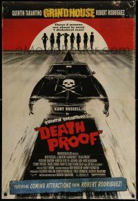 7z099 DEATH PROOF int'l DS 1sh '07 Quentin Tarantino's Grindhouse, great car & sexy silhouettes art!