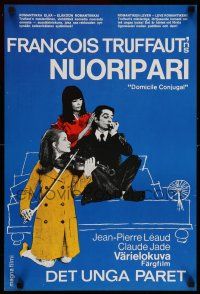 7z145 BED & BOARD Finnish '70 Francois Truffaut's Domicile conjugal starring Jean-Pierre Leaud!