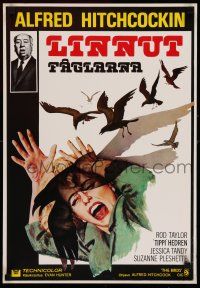 7z146 BIRDS Finnish R70s great image with director Alfred Hitchcock & art of attacking birds!
