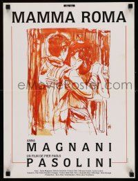 7z171 MAMMA ROMA French 16x21 R80s Pier Paolo Pasolini, great Ercole Brini art of Anna Magnani!