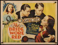 7z071 BRIDE WORE RED 1/2sh '37 Joan Crawford in love triangle with Franchot Tone & Robert Young!