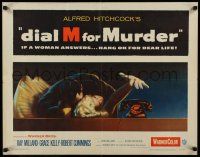 7z076 DIAL M FOR MURDER 1/2sh '54 Alfred Hitchcock, Grace Kelly reaches for phone while attacked!