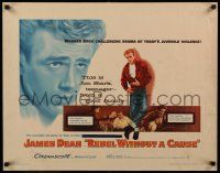 7z085 REBEL WITHOUT A CAUSE 1/2sh '55 James Dean was a bad boy from a good family, classic!