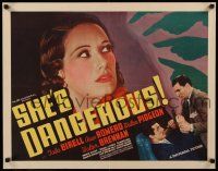7z088 SHE'S DANGEROUS 1/2sh '36 accusing fingers pointed at undercover detective Tala Birell!