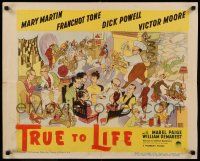 7z091 TRUE TO LIFE style A 1/2sh '43 Hirschfeld montage cartoon art of movie scenes, ultra rare!