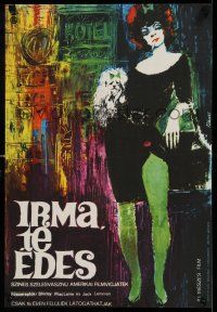 7z210 IRMA LA DOUCE Hungarian 16x23 '67 Billy Wilder, different Banki art of Shirley MacLaine!