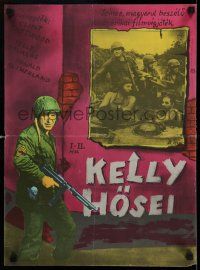 7z211 KELLY'S HEROES Hungarian 15x21 '84 Clint Eastwood, Savalas, Rickles, Sutherland, different!