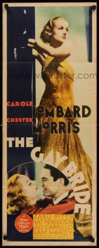 7z053 GAY BRIDE insert '34 incredible full-length image of sexy Carole Lombard + Chester Morris!