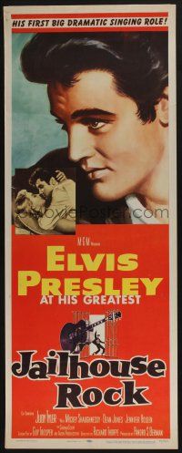 7z057 JAILHOUSE ROCK insert '57 classic art of rock & roll king Elvis Presley by Bradshaw Crandell!