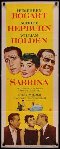 7z062 SABRINA insert '54 Audrey Hepburn, Humphrey Bogart, William Holden, Billy Wilder