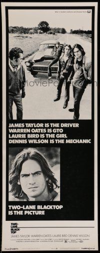 7z064 TWO-LANE BLACKTOP insert '71 James Taylor is the driver, Warren Oates is GTO, Laurie Bird!
