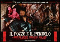7z229 PIT & THE PENDULUM Italian photobusta R75 Vincent Price, Roger Corman & Edgar Allan Poe!