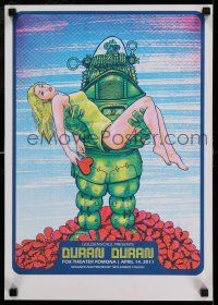 7z027 DURAN DURAN 14x20 music concert poster '11 cool art of Robby the Robot from Forbidden Planet