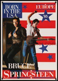 7z026 BRUCE SPRINGSTEEN 24x34 music poster '85 Born in the U.S.A. tour in Europe, great image!