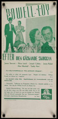 7z190 AFTER THE THIN MAN Swedish stolpe '36 William Powell, Myrna Loy & Asta the dog too!