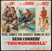 8a007 THUNDERBALL 6sh '65 art of Sean Connery as James Bond by Robert McGinnis & Frank McCarthy!