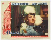 8a061 DESIRE LC '36 wonderful c/u of sexy jewel thief Marlene Dietrich holding pearl necklace!