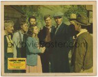 8a069 GRAPES OF WRATH LC '40 Henry Fonda comes home from prison & warily eyes his sister's husband!