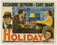 8a072 HOLIDAY LC '38 great c/u of Katharine Hepburn & Cary Grant smiling at each other!