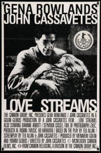 8a132 LOVE STREAMS Canadian 1sh '84 great image of star/director John Cassavetes & Gena Rowlands!