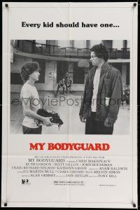 8a207 MY BODYGUARD 1sh '80 completely different image of Chris Makepeace & Baldwin, ultra rare!
