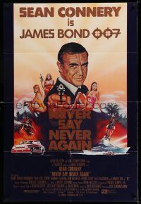 8a208 NEVER SAY NEVER AGAIN int'l 1sh '83 great montage art of Sean Connery as James Bond 007!