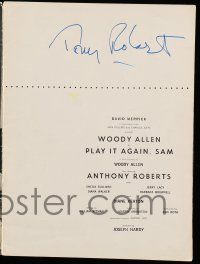 8a028 TONY ROBERTS signed stage play souvenir program book '69 when he was in Play It Again Sam!