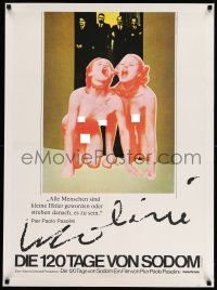 8b198 SALO OR THE 120 DAYS OF SODOM German '76 Pasolini, strange naked kneeling howling women!