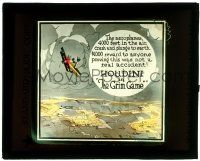 8b005 GRIM GAME glass slide '19 Harry Houdini, aeroplanes crash & plunge from 4,000 ft in the air!