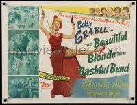 8b089 BEAUTIFUL BLONDE FROM BASHFUL BEND 1/2sh '49 Preston Sturges, Betty Grable has the big guns!