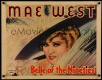 8b091 BELLE OF THE NINETIES style A 1/2sh '34 incredible super close image of sexy Mae West, McCarey